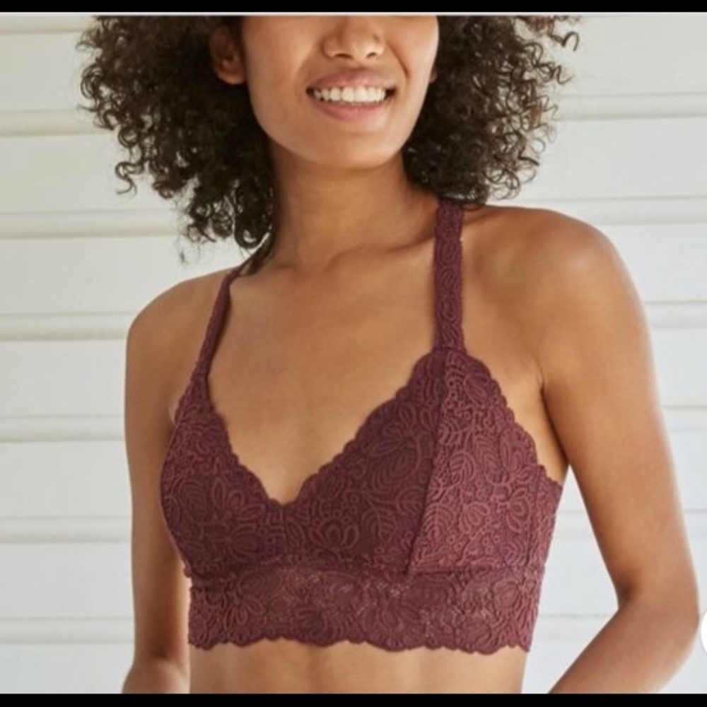 Women's T-Back Bralette/ by Auden/ NWOT/ BURGUNDY